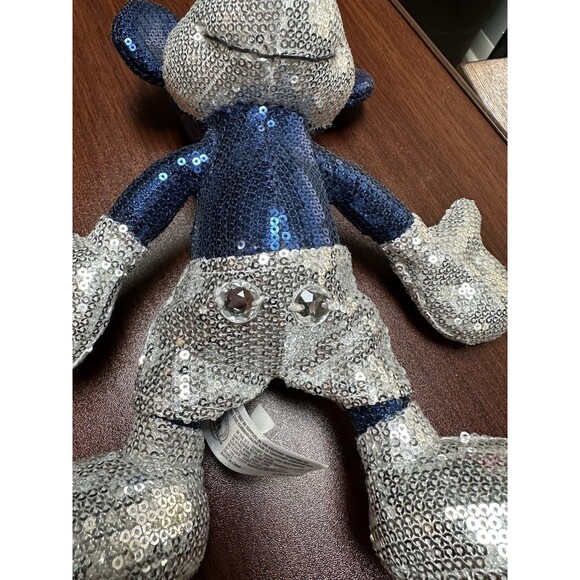 Mickey Mouse Blue Sequined Plush Disneyland Diamond 60th Disney Parks Exclusive - Picture 12 of 14